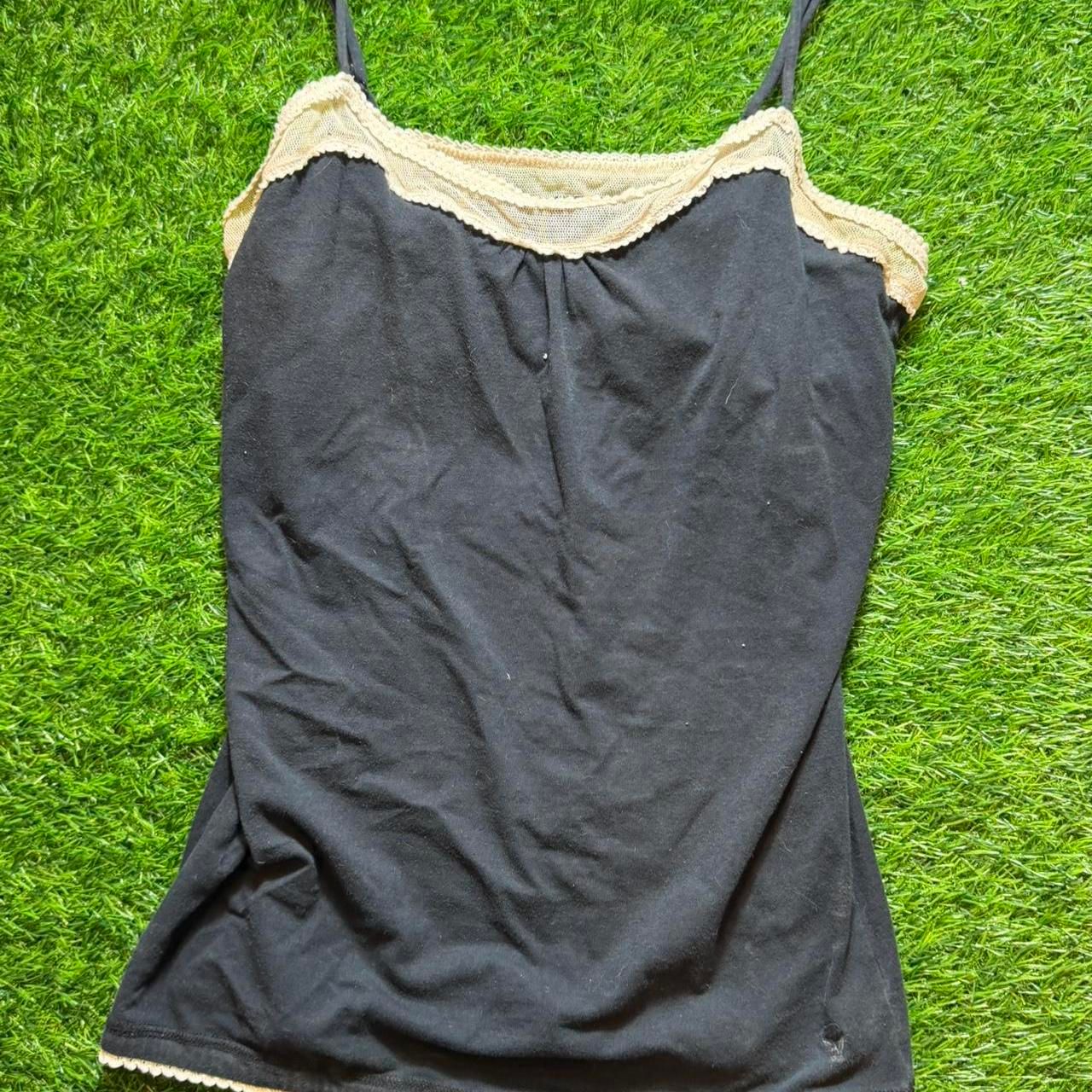 American-Eagle Women's Black And Navy Vest